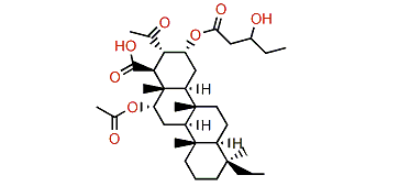 12a-Acetoxy-16a-(3'-hydroxypentanoyloxy)-20,24-dimethyl-24-oxoscalaran-25b-oic acid